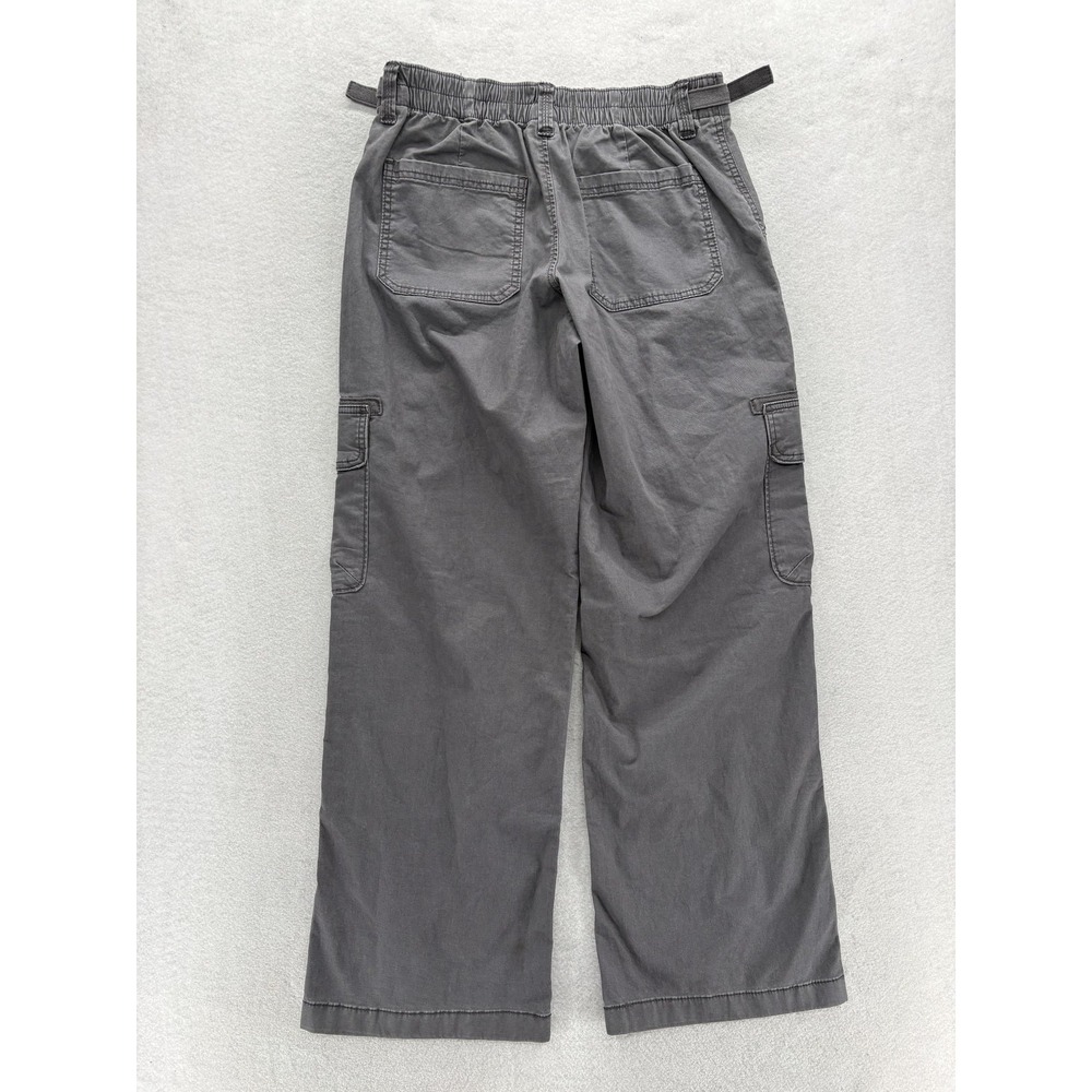 Hollister Low-Rise Baggy Cargo Pants Womens 2 Gray Adjustable Waist Skater Y2K - Picture 12 of 13